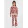 Orange Stars flared broek met hartjesprint Elise Beige