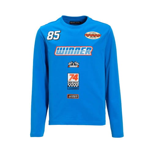 Orange Stars longsleeve met logo print Luca blauw afbeelding