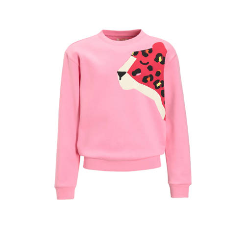 Orange Stars fleece sweater met printopdruk Lizzie roze afbeelding