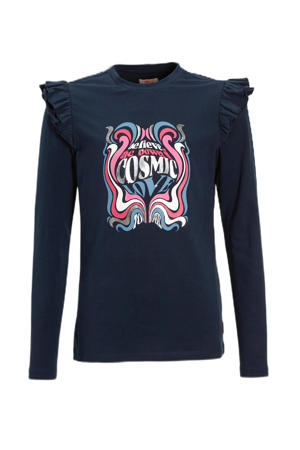 Longsleeve met printopdruk donkerblauw
