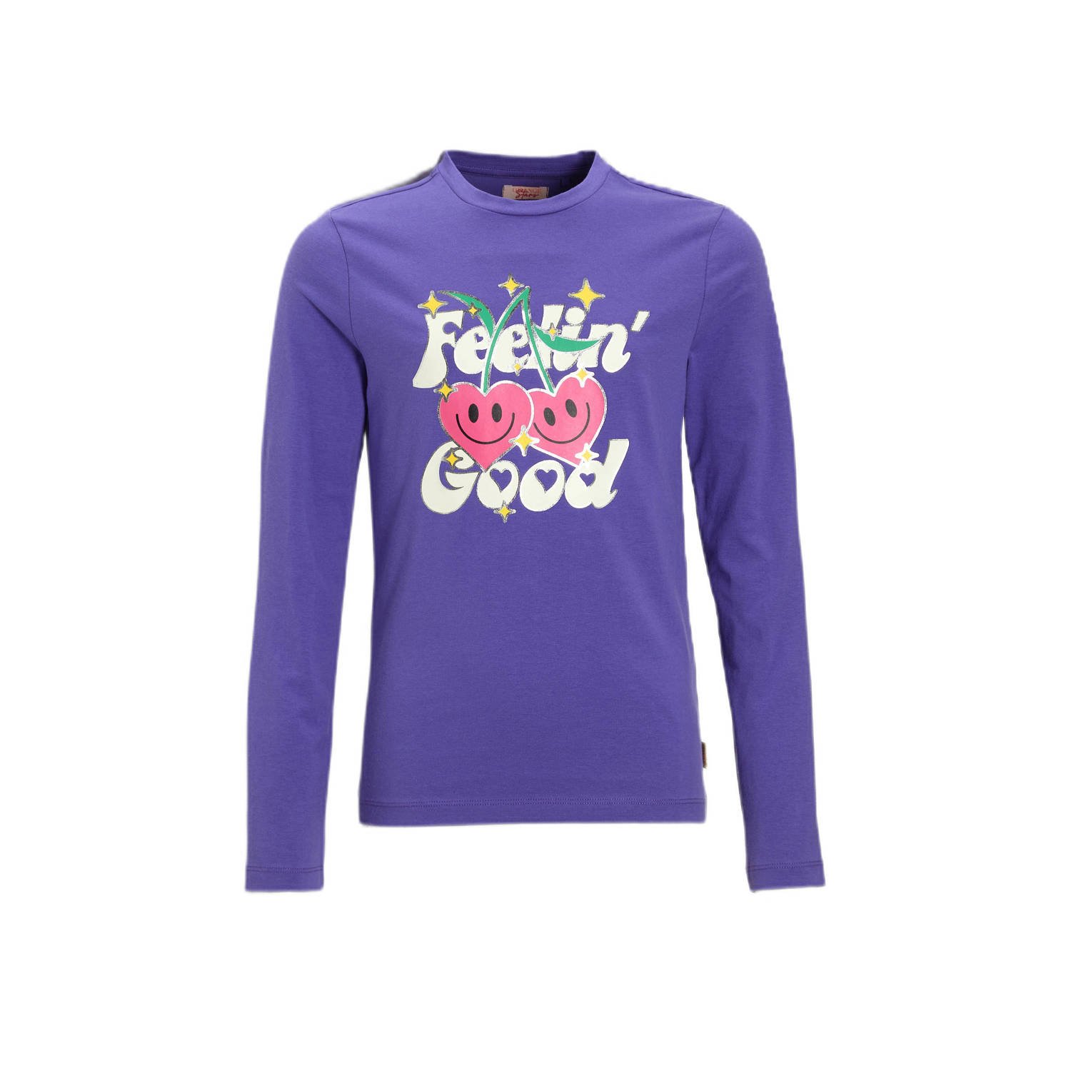 Orange Stars Longsleeve met printopdruk paars