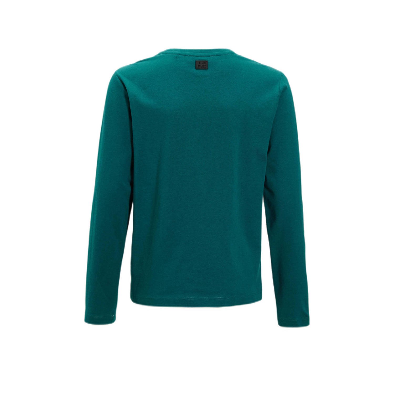 Orange Stars longsleeve met printopdruk petrol
