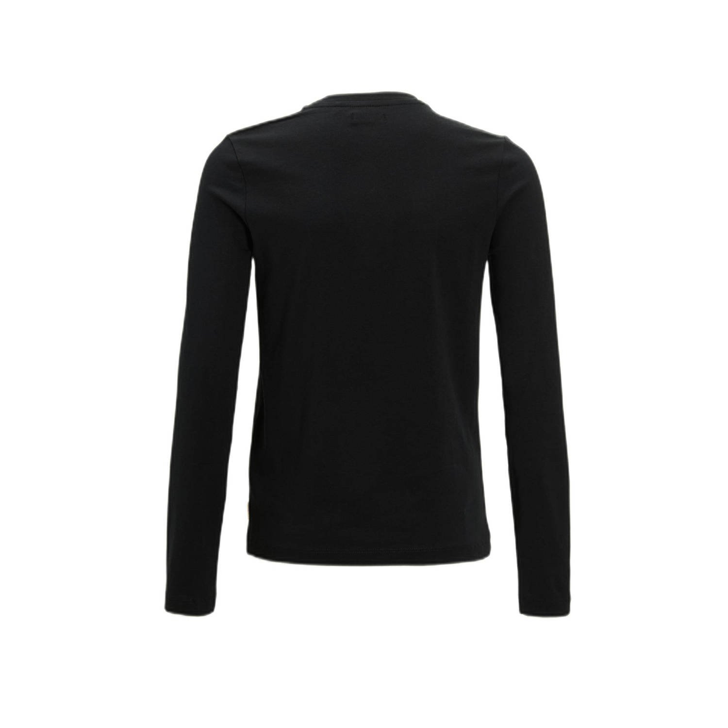 Orange Stars longsleeve met printopdruk zwart