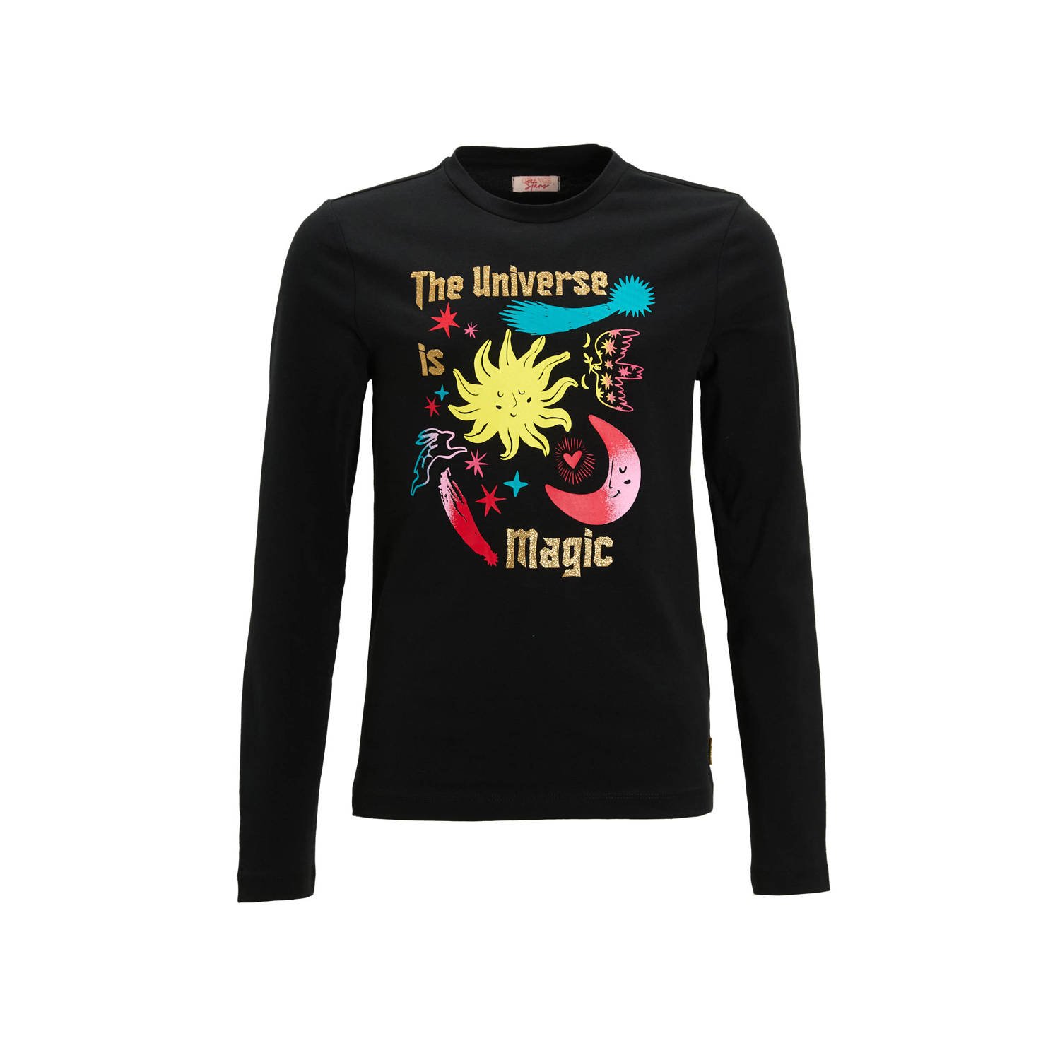 Orange Stars longsleeve met printopdruk zwart