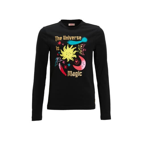 Orange Stars longsleeve met printopdruk zwart afbeelding
