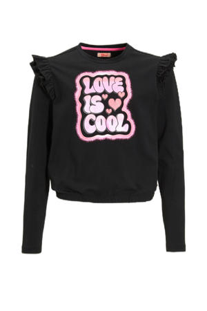 Longsleeve met printopdruk zwart