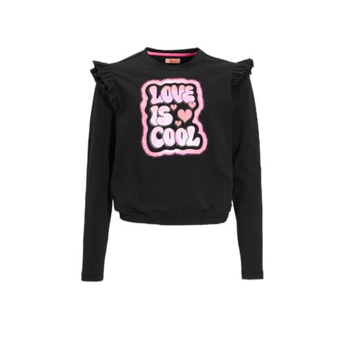 Orange Stars Longsleeve met printopdruk zwart afbeelding