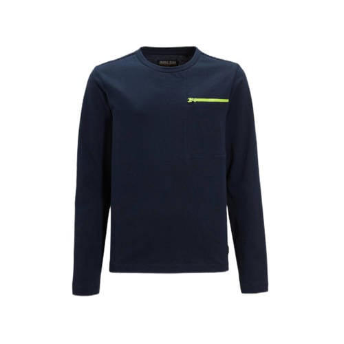 Orange Stars longsleeve met printopdruk donkerblauw afbeelding