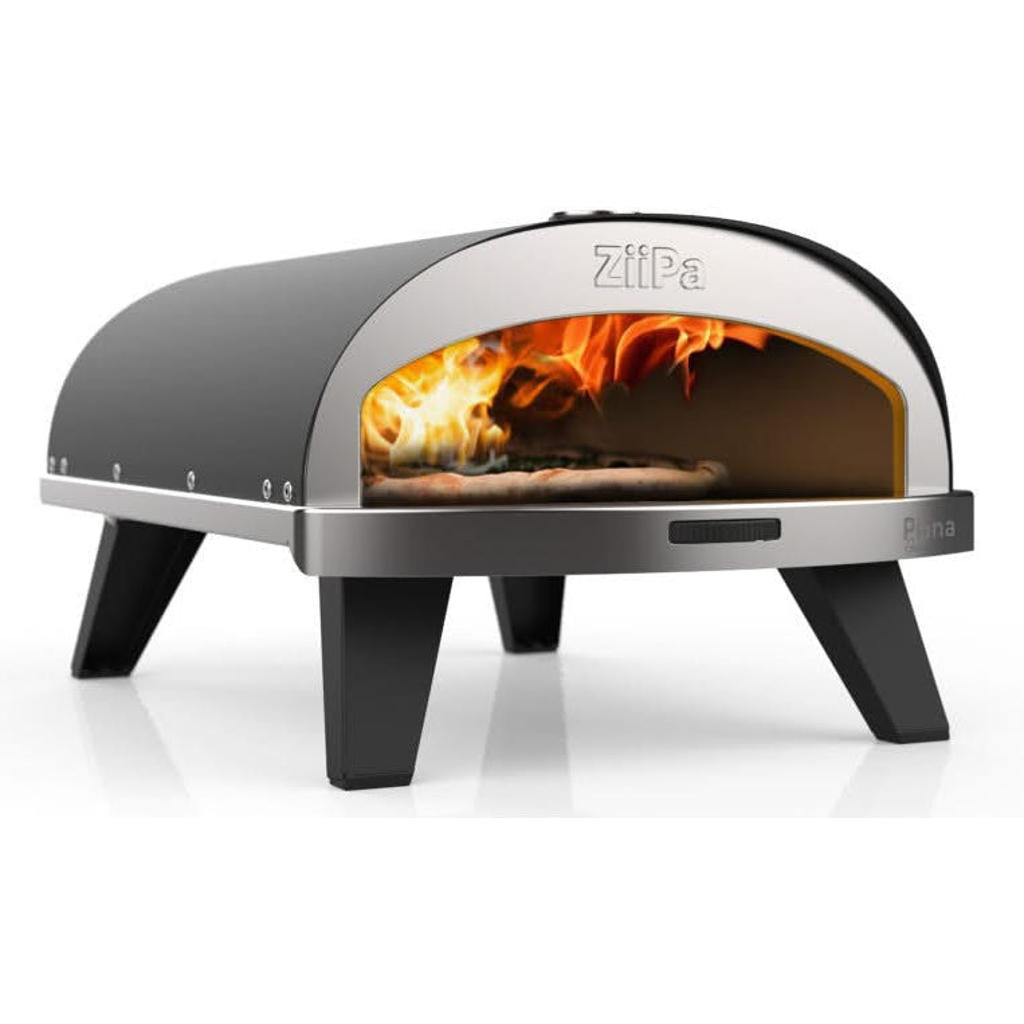 ZiiPa Pizza Oven Piana - Gasmodel - met Thermometer - Antraciet - voor ø 30 cm pizza's - Roterende pizzasteen