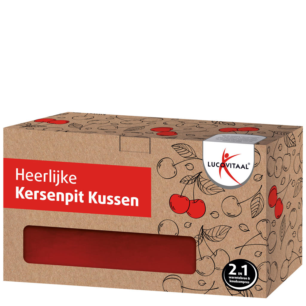 Lucovitaal kersenpit kussen vierkant