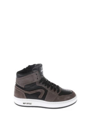 leren sneakers taupe