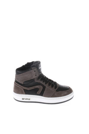 leren sneakers taupe