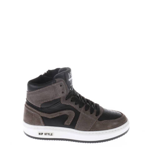 Hip leren sneakers taupe afbeelding