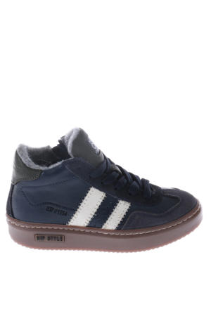 leren sneakers donkerblauw