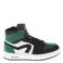 Hip leren sneakers groen/zwart/wit