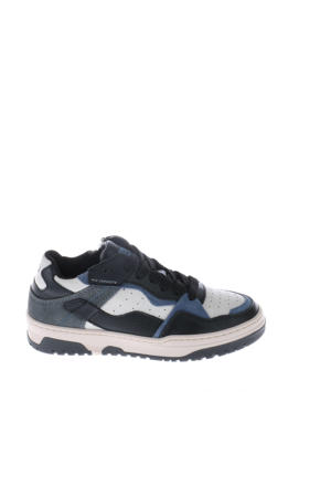 leren sneakers blauw/wit
