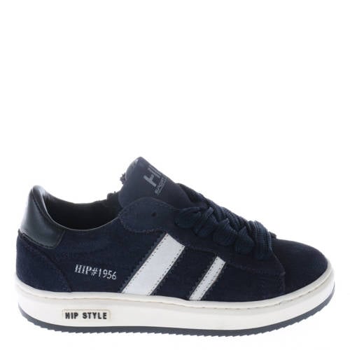Hip suède sneakers donkerblauw afbeelding