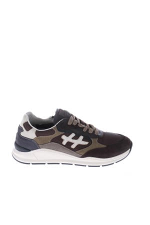 suède sneakers donkerbruin