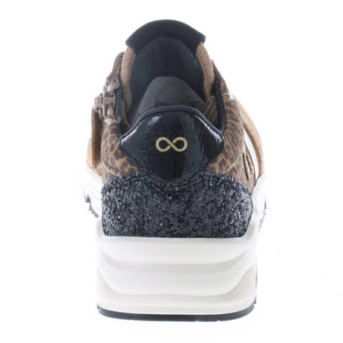 Hip suède sneakers camel/panter/zwart afbeelding