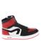 Hip leren sneakers rood/zwart/wit