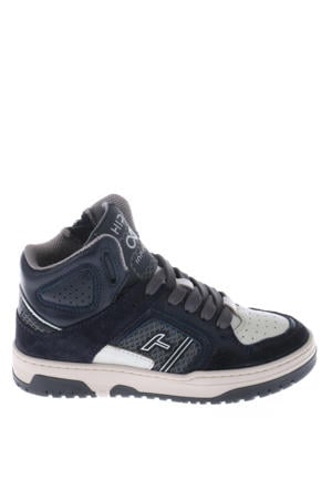leren sneakers donkerblauw