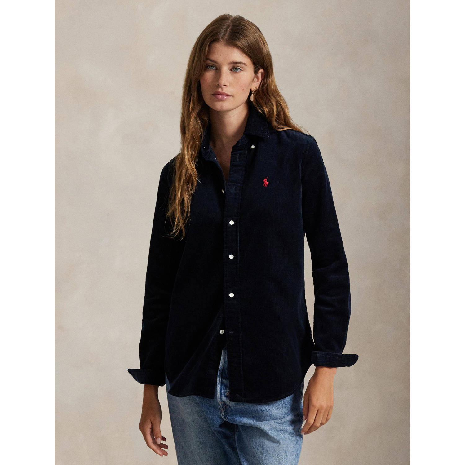 Polo Ralph Lauren Overhemdblouse met labelstitching