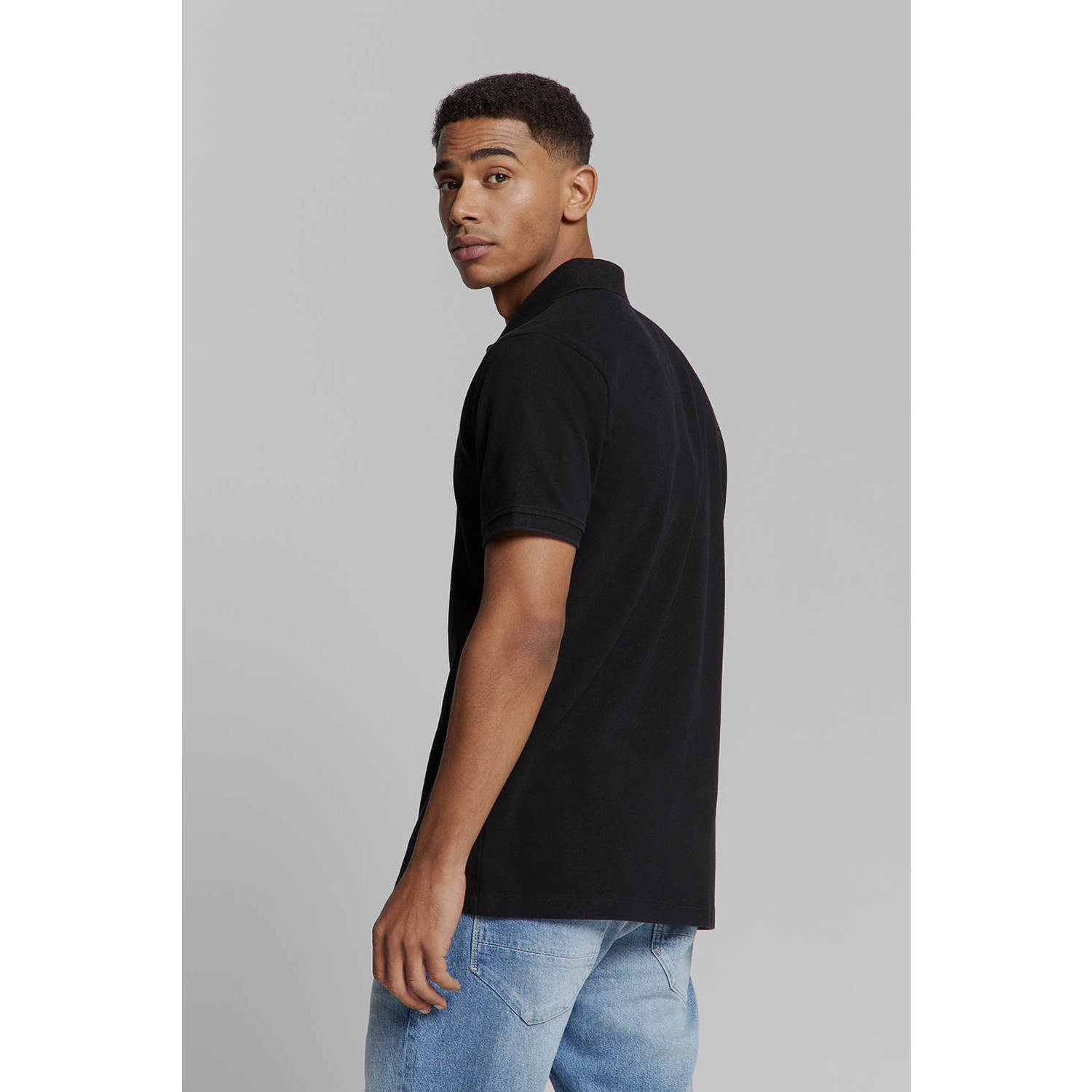 No Excess regular polo zwart