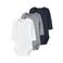 NAME IT BABY romper - zwart/grijs melange/wit (set van 3)
