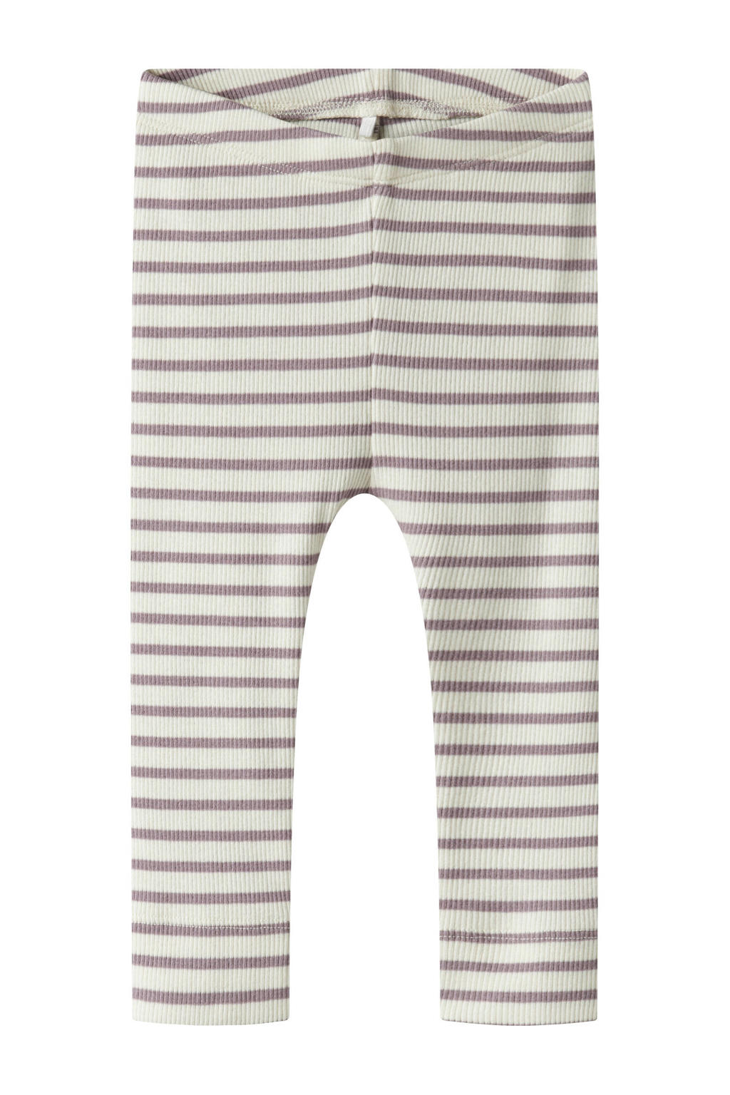Lila en ecru NAME IT BABY super skinny babybroek van katoen met elastische tailleband en strepenprint