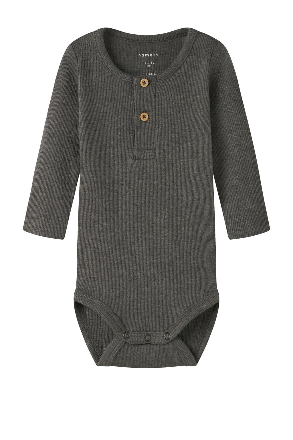 NAME IT BABY gemêleerde romper - bruin