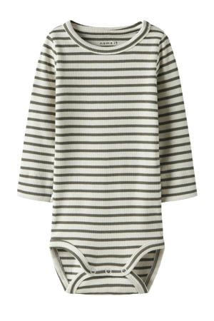 romper olijfgroen/ecru