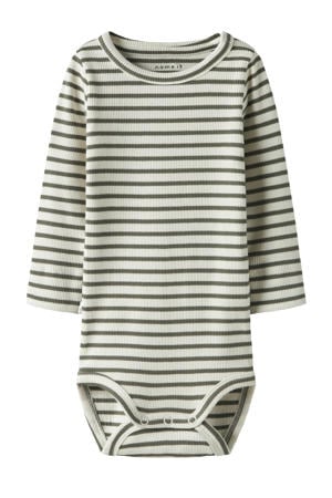 romper olijfgroen/ecru