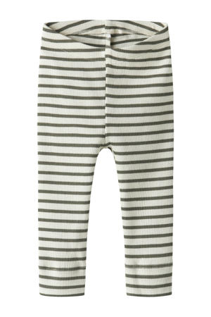 super skinny babybroek olijfgroen/ecru