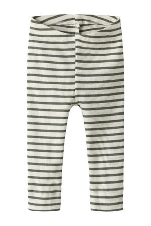 super skinny babybroek olijfgroen/ecru