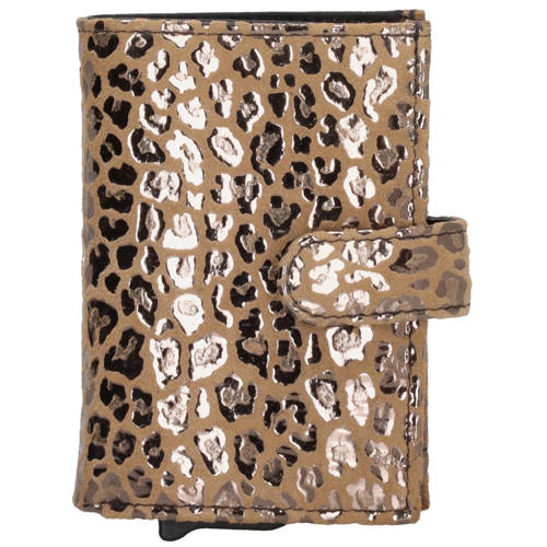 Charm London pasjeshouder Camberwell met panterprint camel afbeelding
