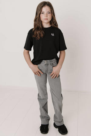 straight leg jeans light grey