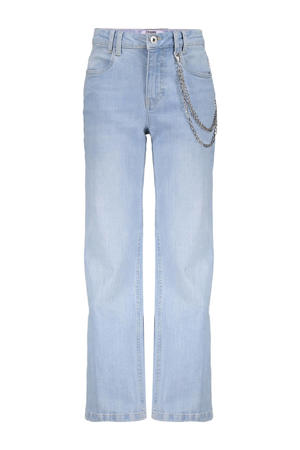 high waist straight leg jeans light blue denim