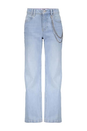 high waist straight leg jeans light blue denim
