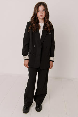straight casual broek zwart