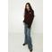 Frankie&Liberty hoodie met backprint donkerrood