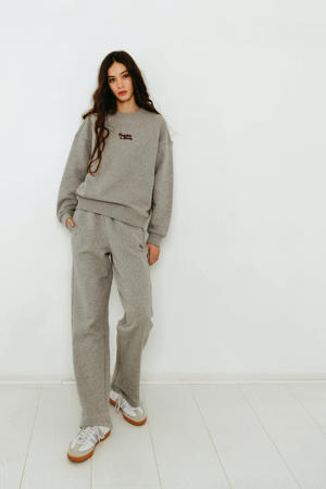 straight casual broek lichtgrijs