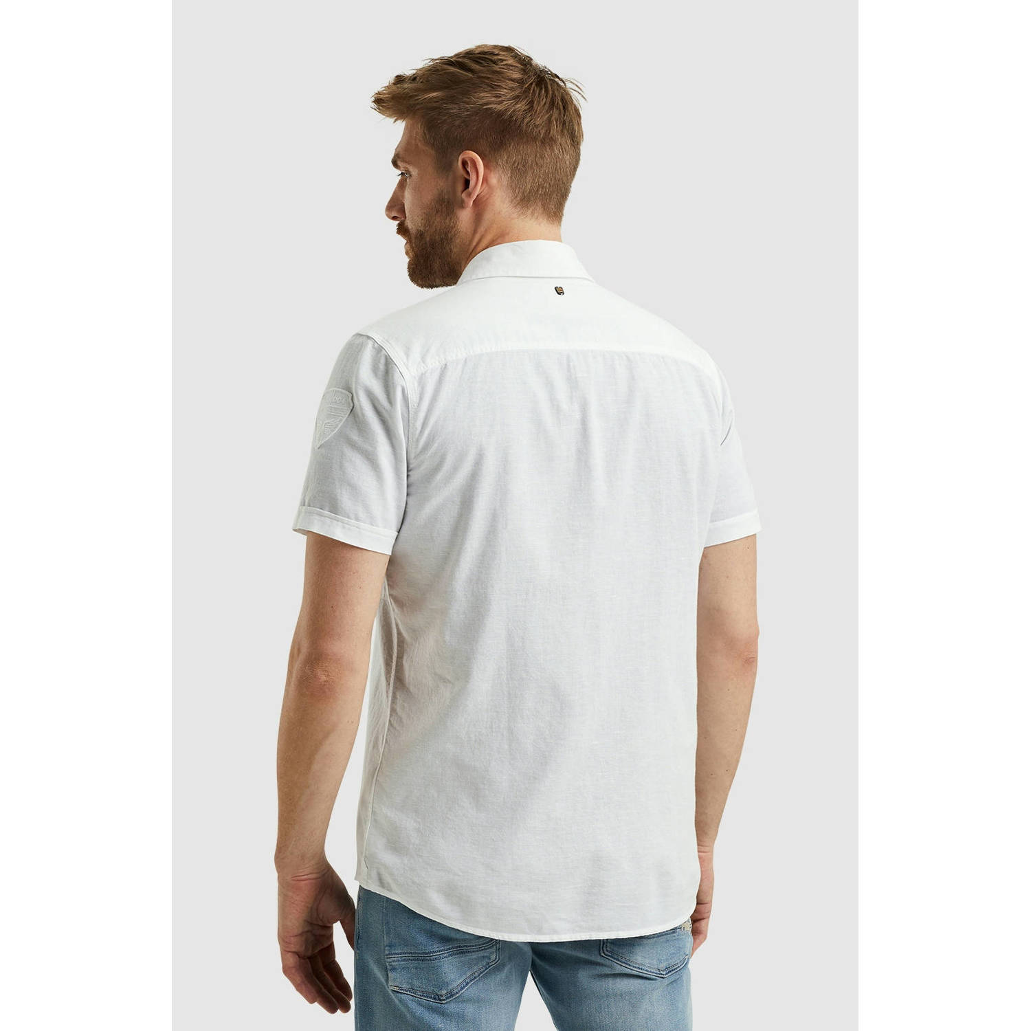 PME Legend linnen casual overhemd wit