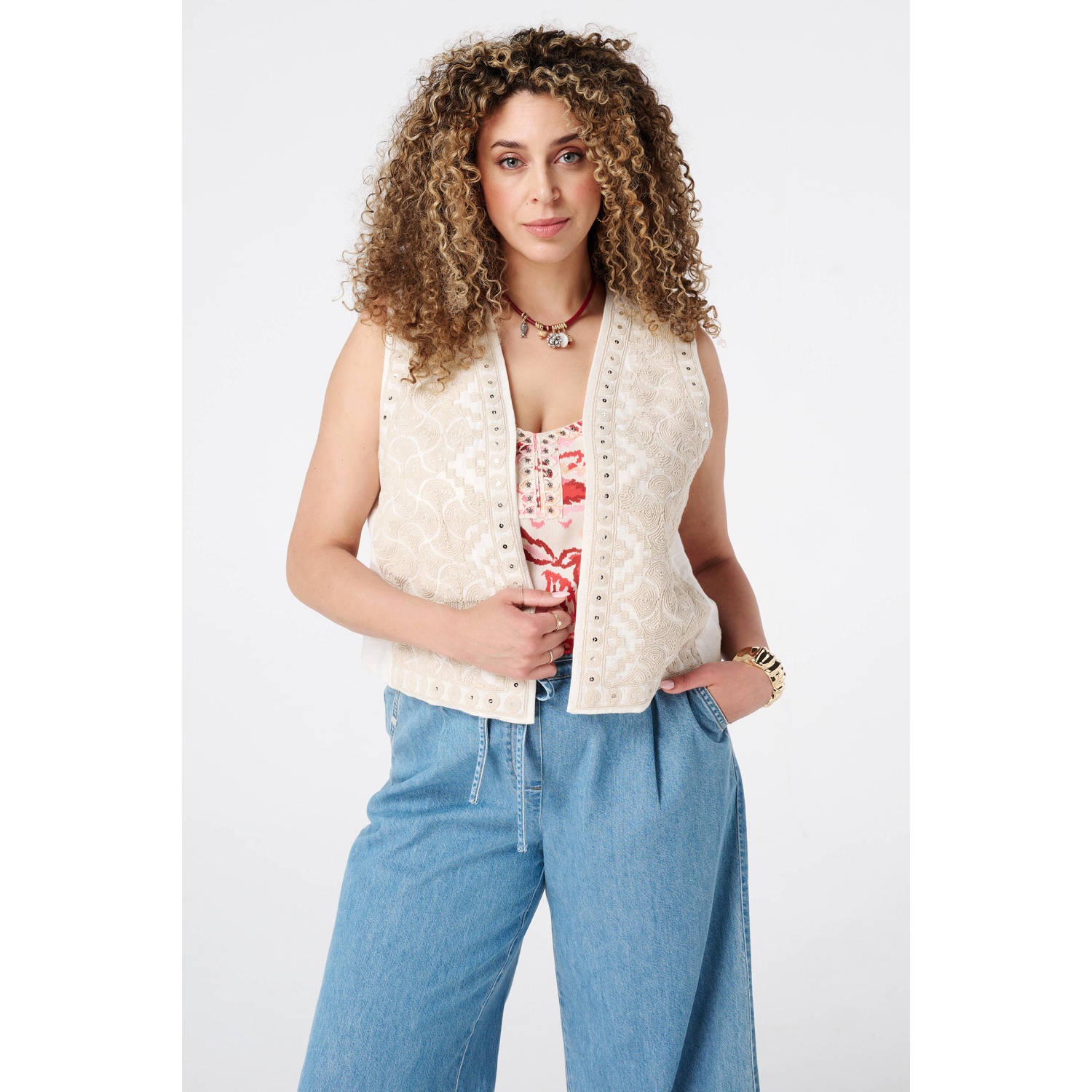 MS Mode gilet crème
