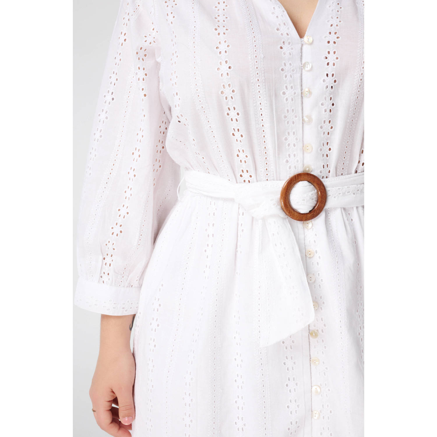 MS Mode blousejurk broderie wit