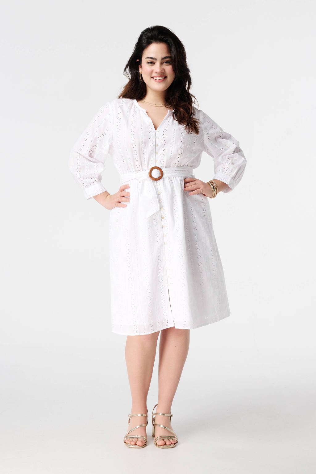 MS Mode blousejurk broderie wit wehkamp