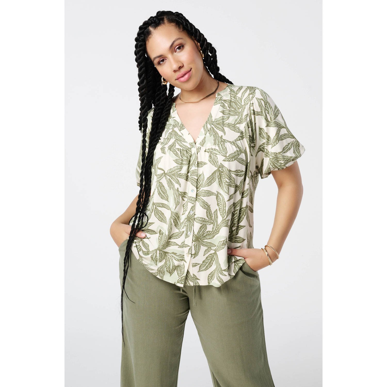 MS Mode blouse kaki