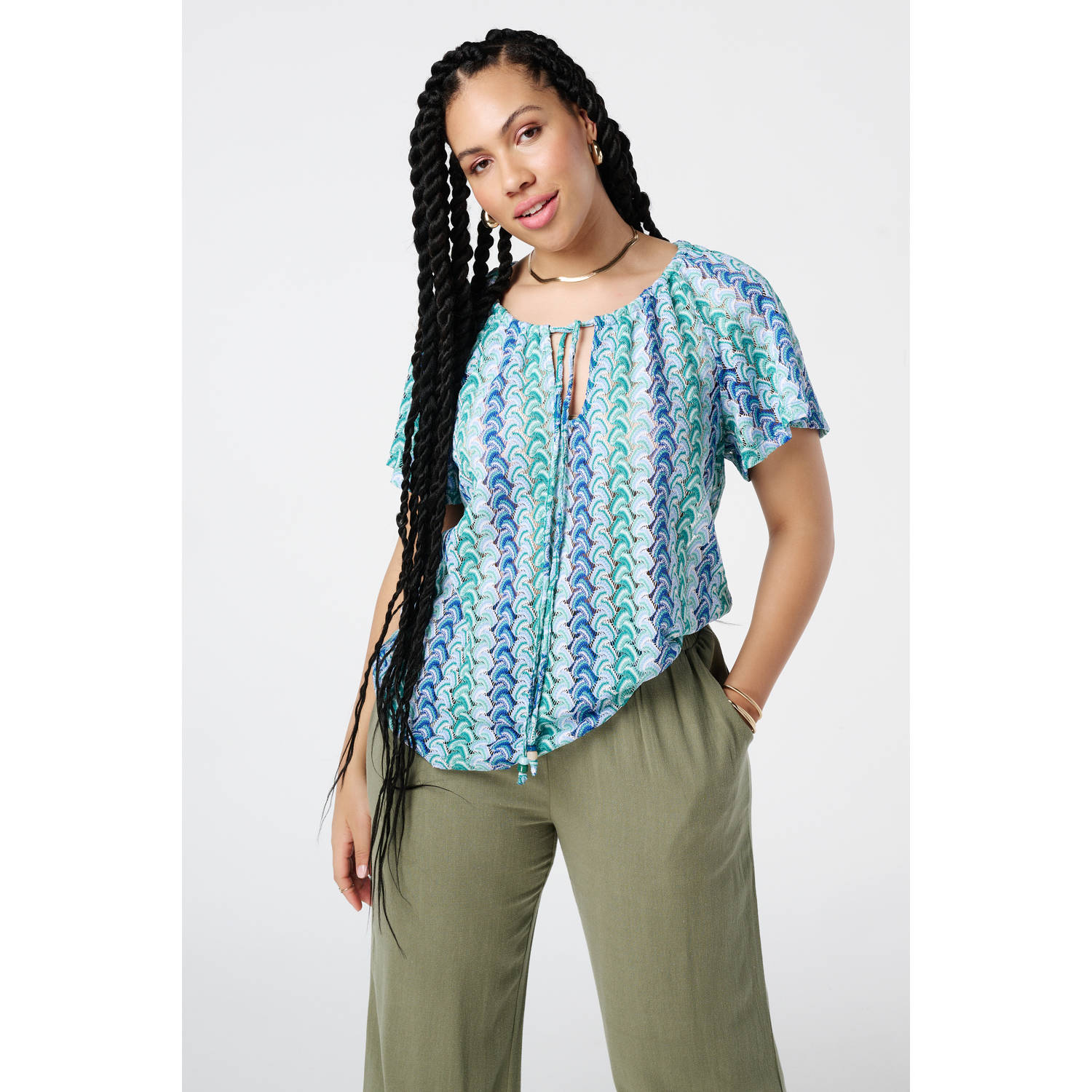 MS Mode top blauw