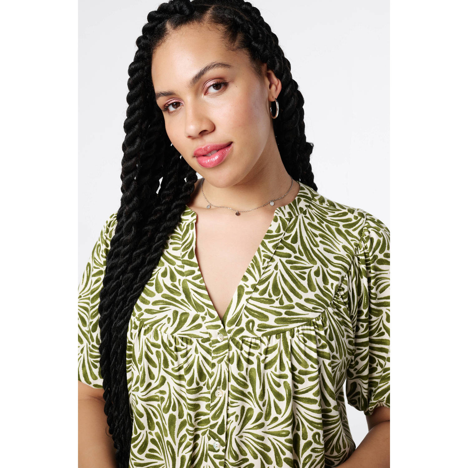 MS Mode blouse olijfgroen