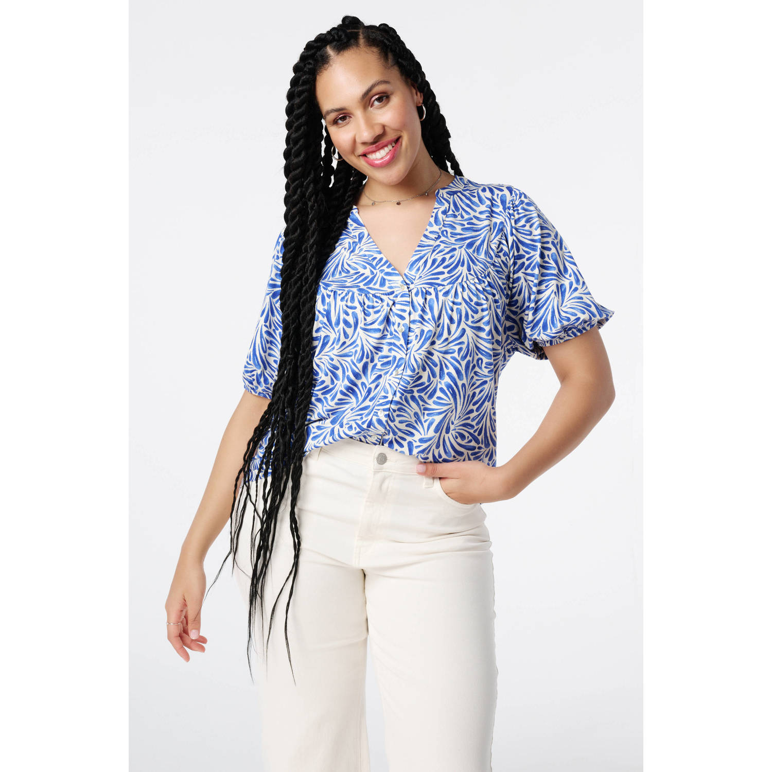 MS Mode blouse blauw