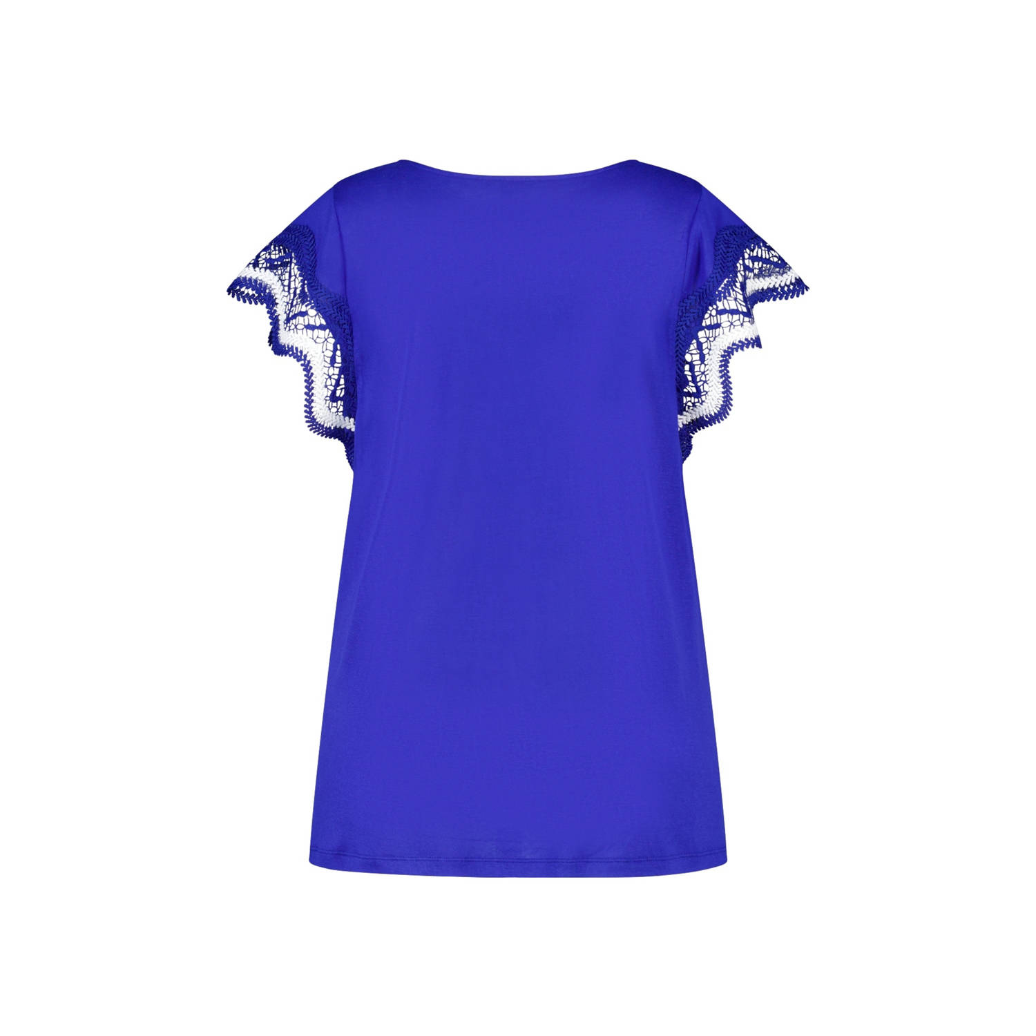 MS Mode top blauw gehaakt